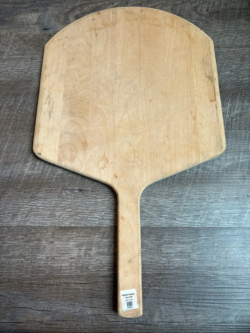 Williams Sonoma Wooded Pizza Peel Paddle Natural Wood 24” Made in USA